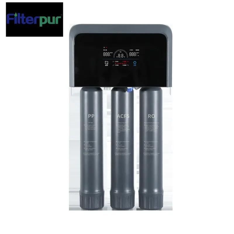 Commercial RO Water Filter System 220V 280W Plastic For Restaurant And Cafe Drinking Supply With Indoor Equipment Service Use
