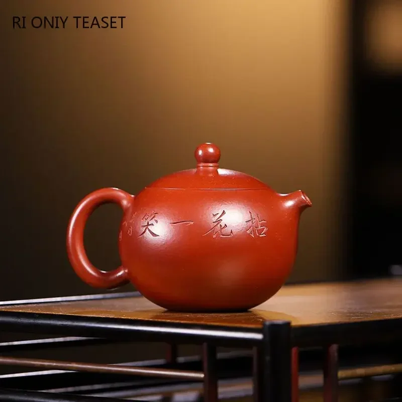 130ml Chinese Yixing Purple Clay Teapots Famous Handmade Tea Pot Raw Ore Dahongpao Mud Kettle Authentic Zisha Tea Set Teaware