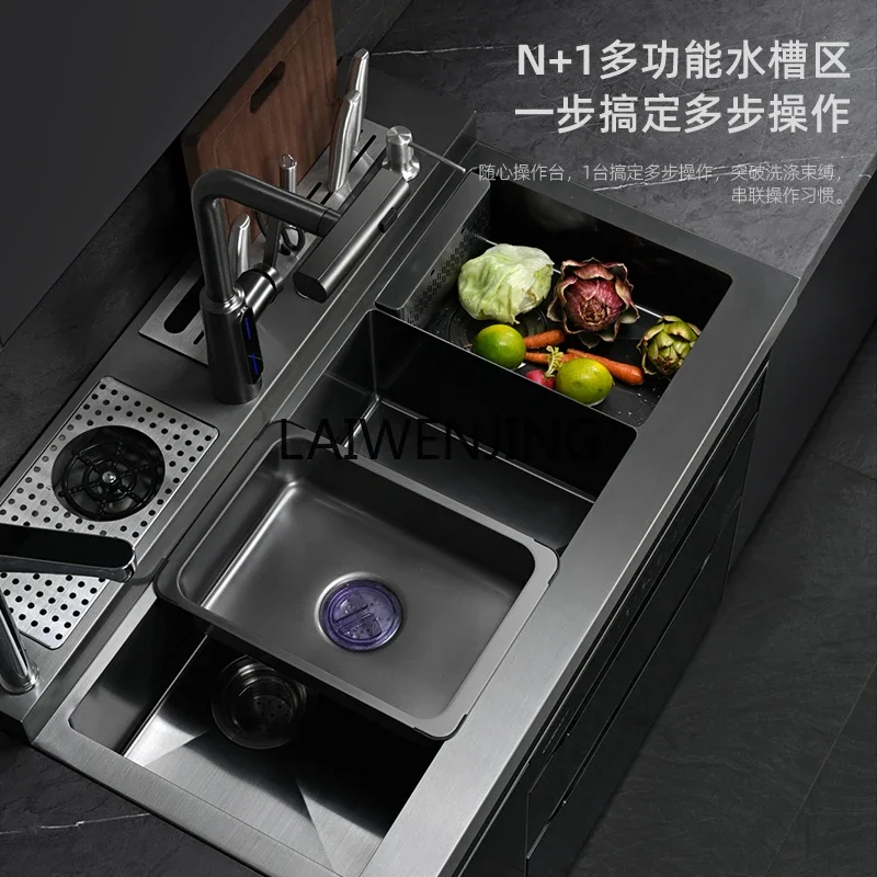 HLZ disinfection integrated cabinet Feiyu waterfall water catalyst water basin storage dishwasher stainless steel household