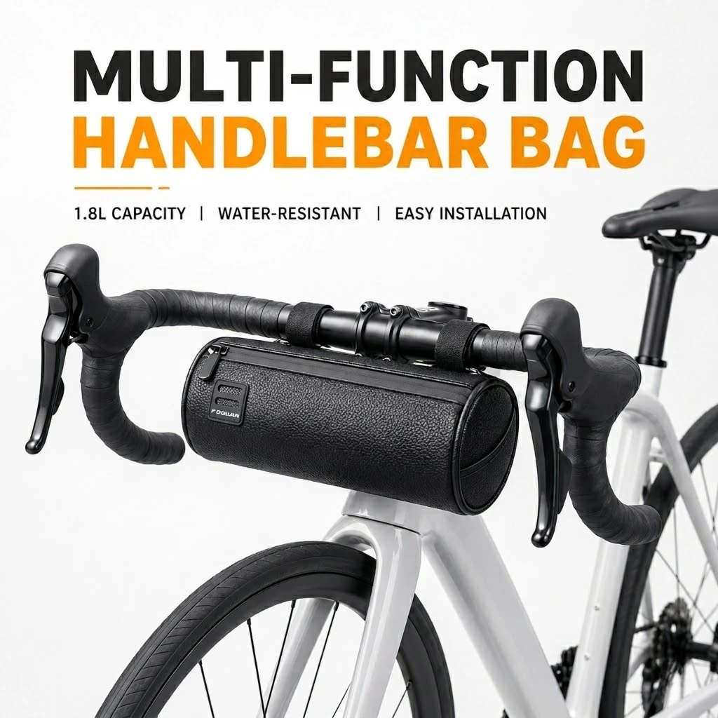 

1.8L Waterproof Bike Handlebar Bag MTB Road Bicycle Front Tube Bag Easy Installation Cycling Storage Bag