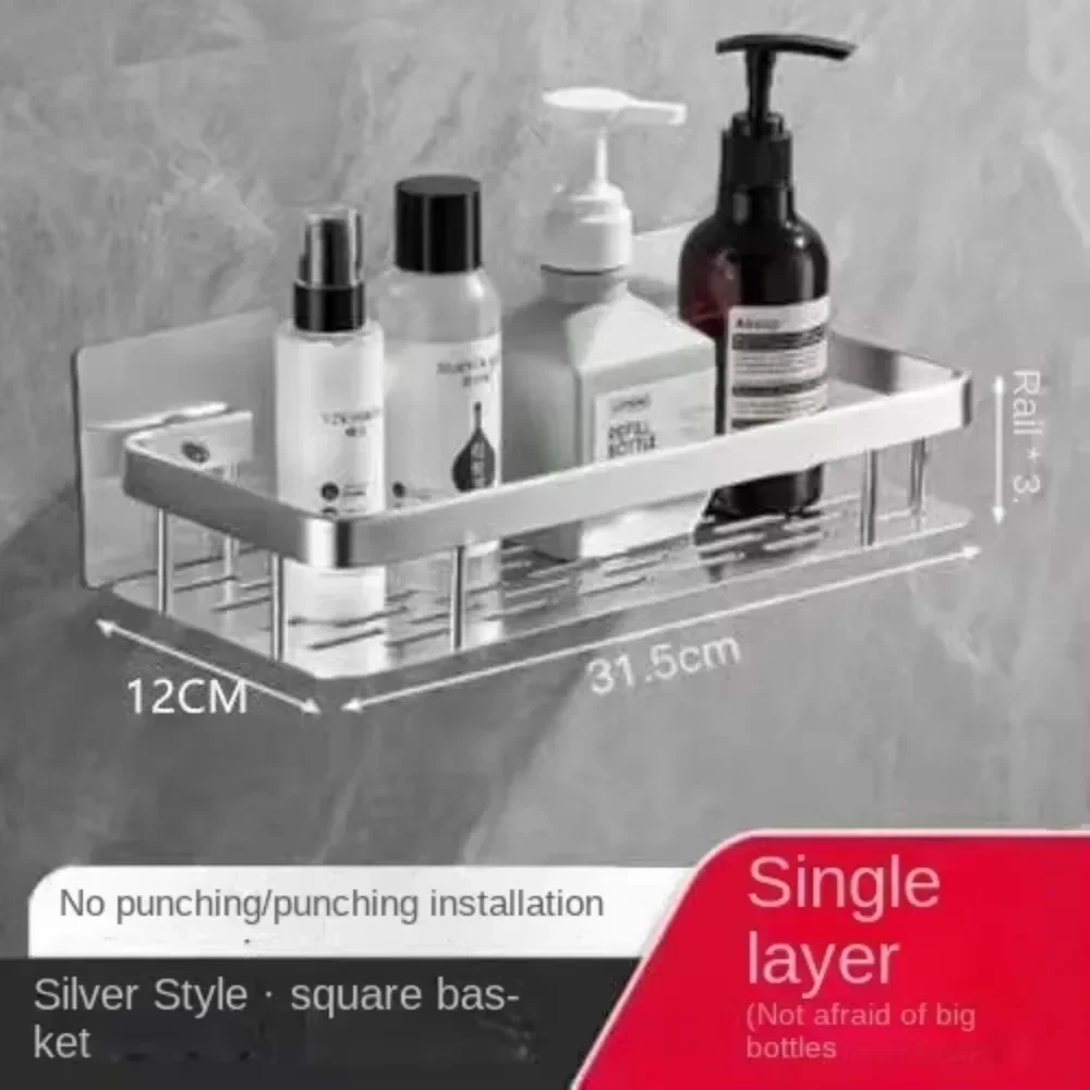 Bad Regal Kein Bohren Wand Montiert Shampoo Flasche Dusche Ecke Rack Wc Lagerung Rack Aluminium Bad Küche Zubehör