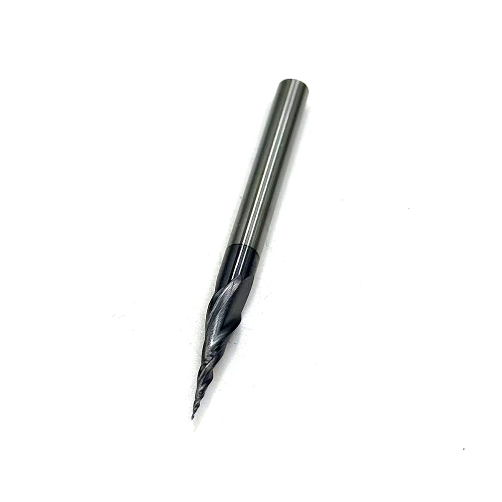 

JERRAY Radius=0.1mm with D4mm Tungsten solid carbide Tapered Ball Nose End Mills Wood working CNC 2D 3D Carving Bits Milling cut