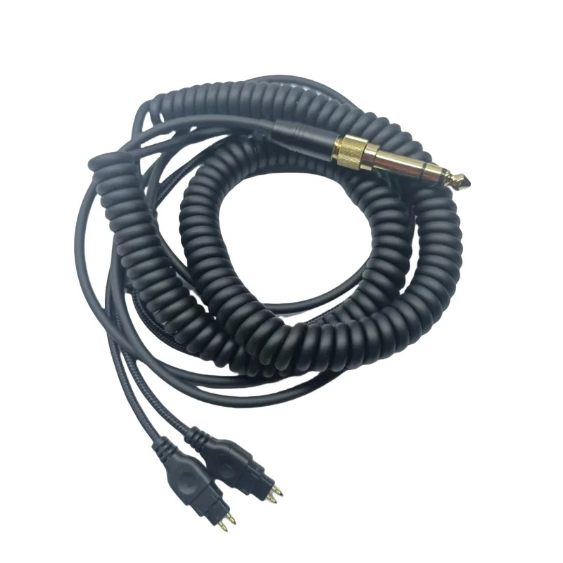 Hochwertiges Audiokabel für HD580 HD600 HD650 HD660S HD6XX Headset 3,5mm+6,35mm auf 3,5mm Stecker Spiralkabel – Detail 2