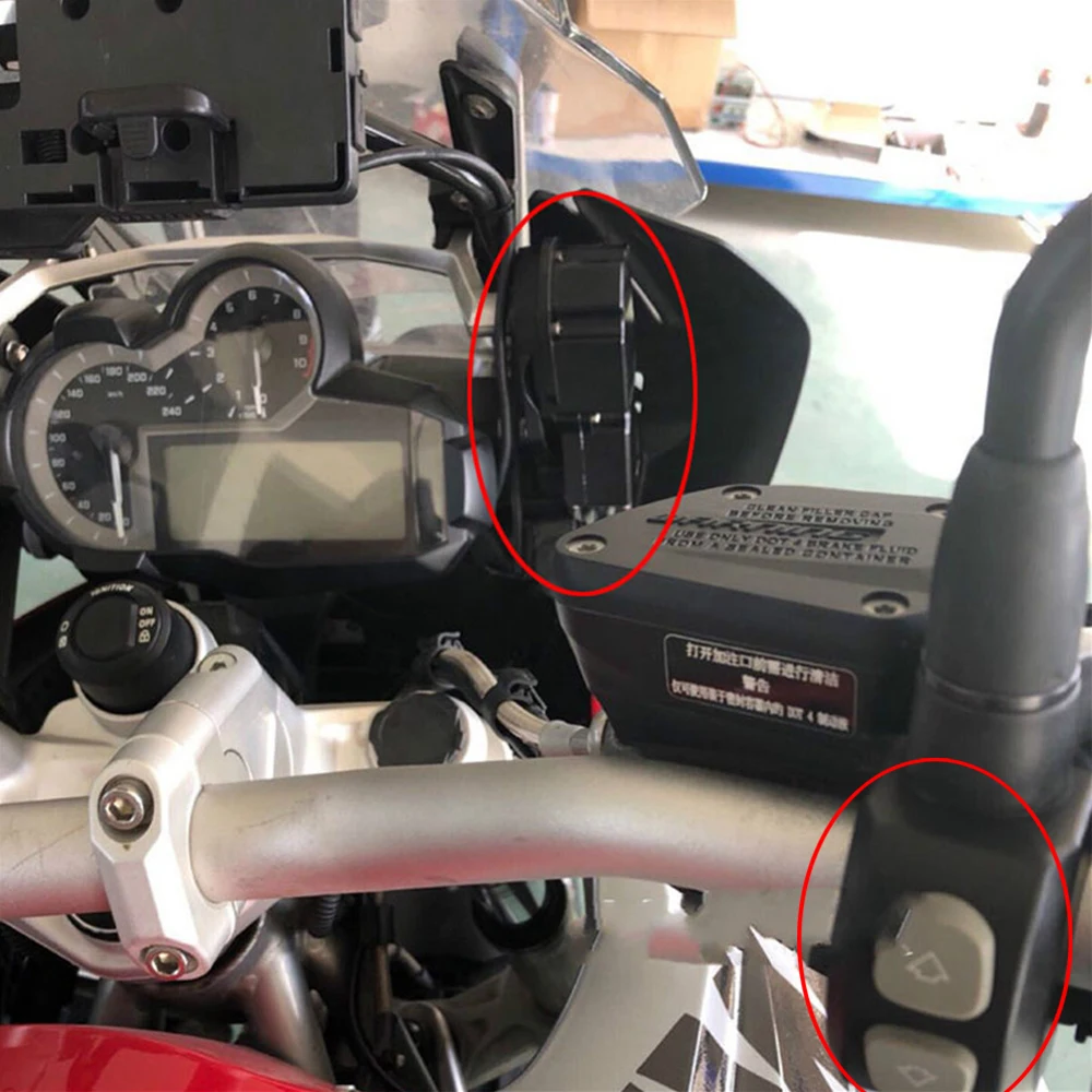 Untuk BMW R1250GS R1200GS Adventure 2013-2021 R1200 Saklar Kontrol Jarak Jauh Pengangkat Elektrik Kaca Depan Sepeda Motor