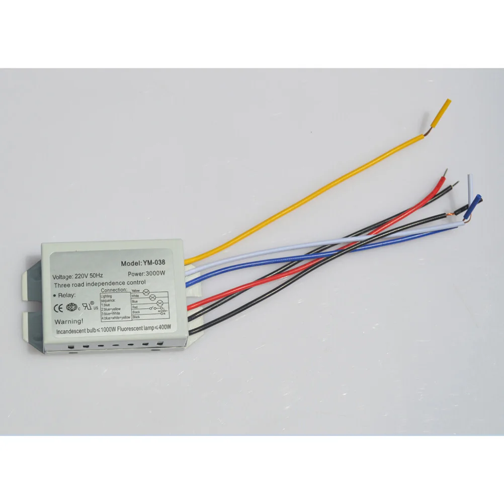 

220V 3 Channel Wireless Digital Switch Perfect for Droplight Crystal Lamp Modern Low-Pressure Dome Day Flower Fluorescent