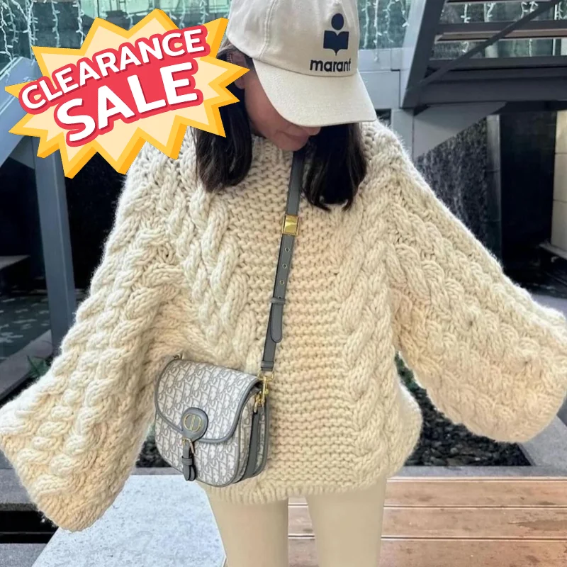 

End of Clearance Collection Lapel Long Sleeve Women's Jacket Casual Trendy Solid Pullovers Top Pants Sets Thicken Sweaters