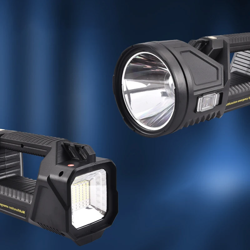 ใหม่ P70 Strong Light Searchlight แสงอเนกประสงค์กลางแจ้งไฟฉาย LED ชาร์จระยะไกล Strong Light โคมไฟมือถือ