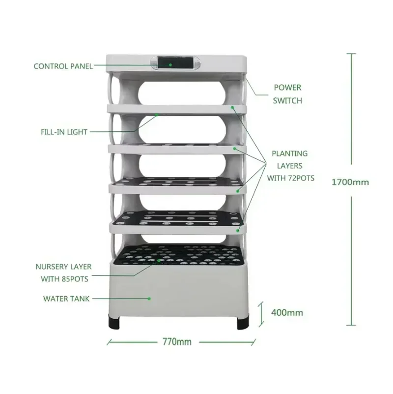 Indoor LED Light Hydroponic Vegetable Planting Machine Farm Garden Cross-border New