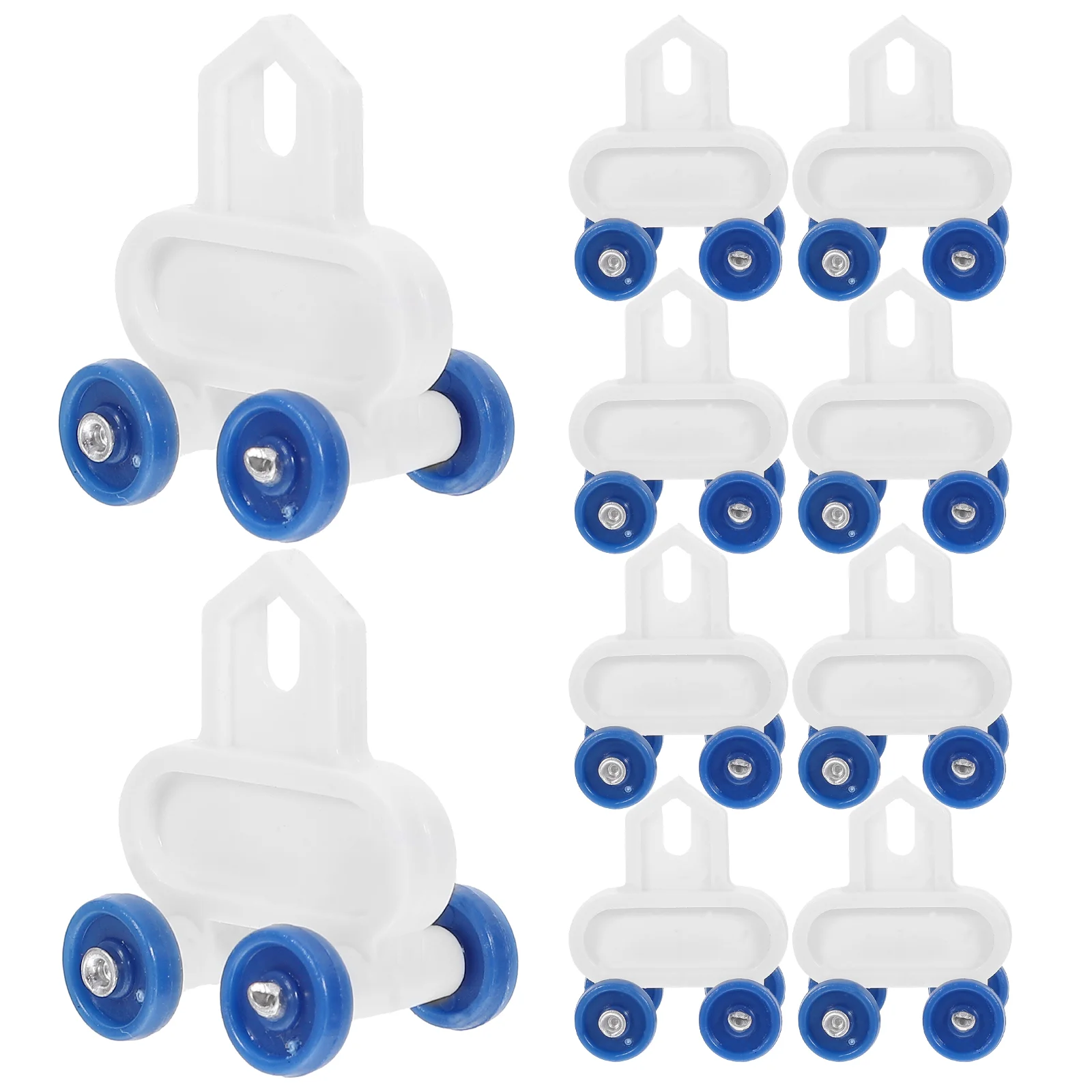 20 Pcs Curtain Track Runner Pulley Hook Roller Accessories Twin Wheeled Rollers