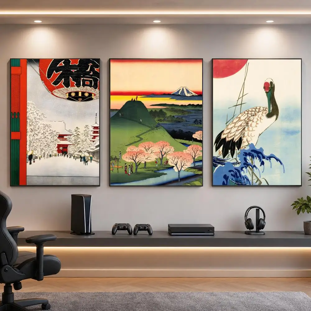 Artist Ukiyoe U-Utagawa Hiroshige Poster HD Removable Wall Art Gift Bedroom Lounge Dorm Office Gaming Cafe Bars