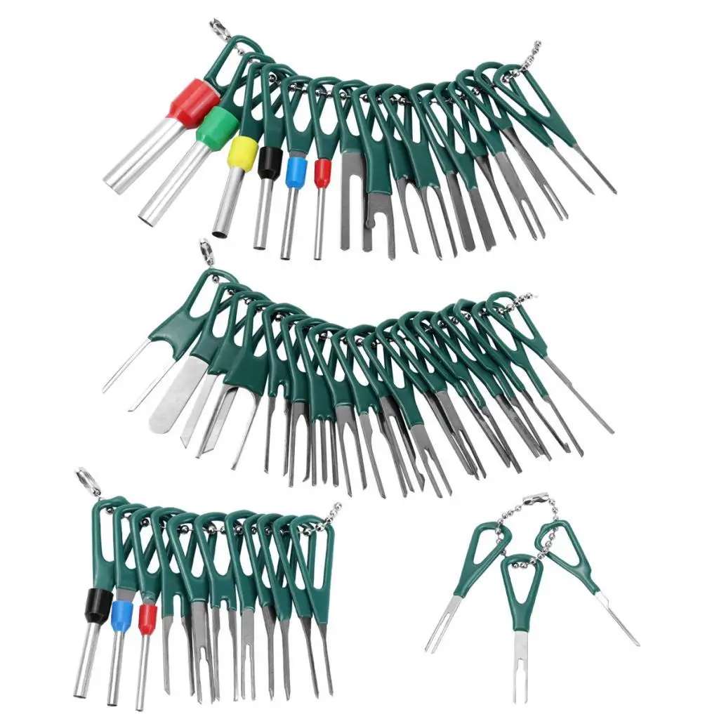 

Terminal Pin Removal Tool Set Plastic Stainless Steel Depinning Ejector Kit for Car Connector Disassembly