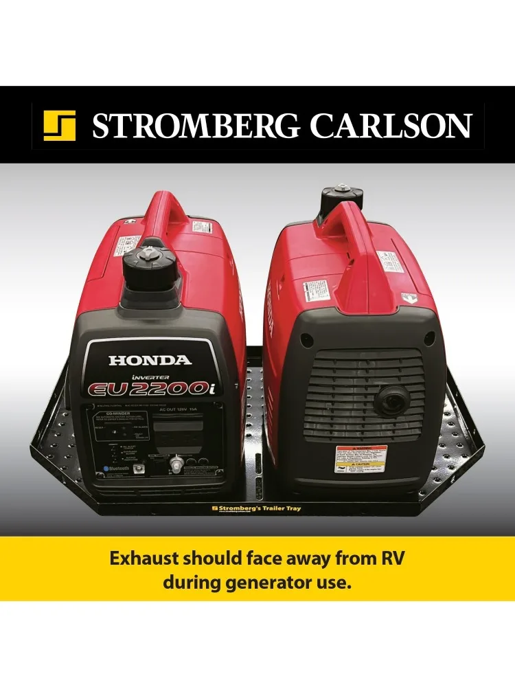 CC-255 トレーラー トレイ - RV およびキャンピングカー用の屋外および発電機保管用 A フレーム カーゴ キャリア - ブラック