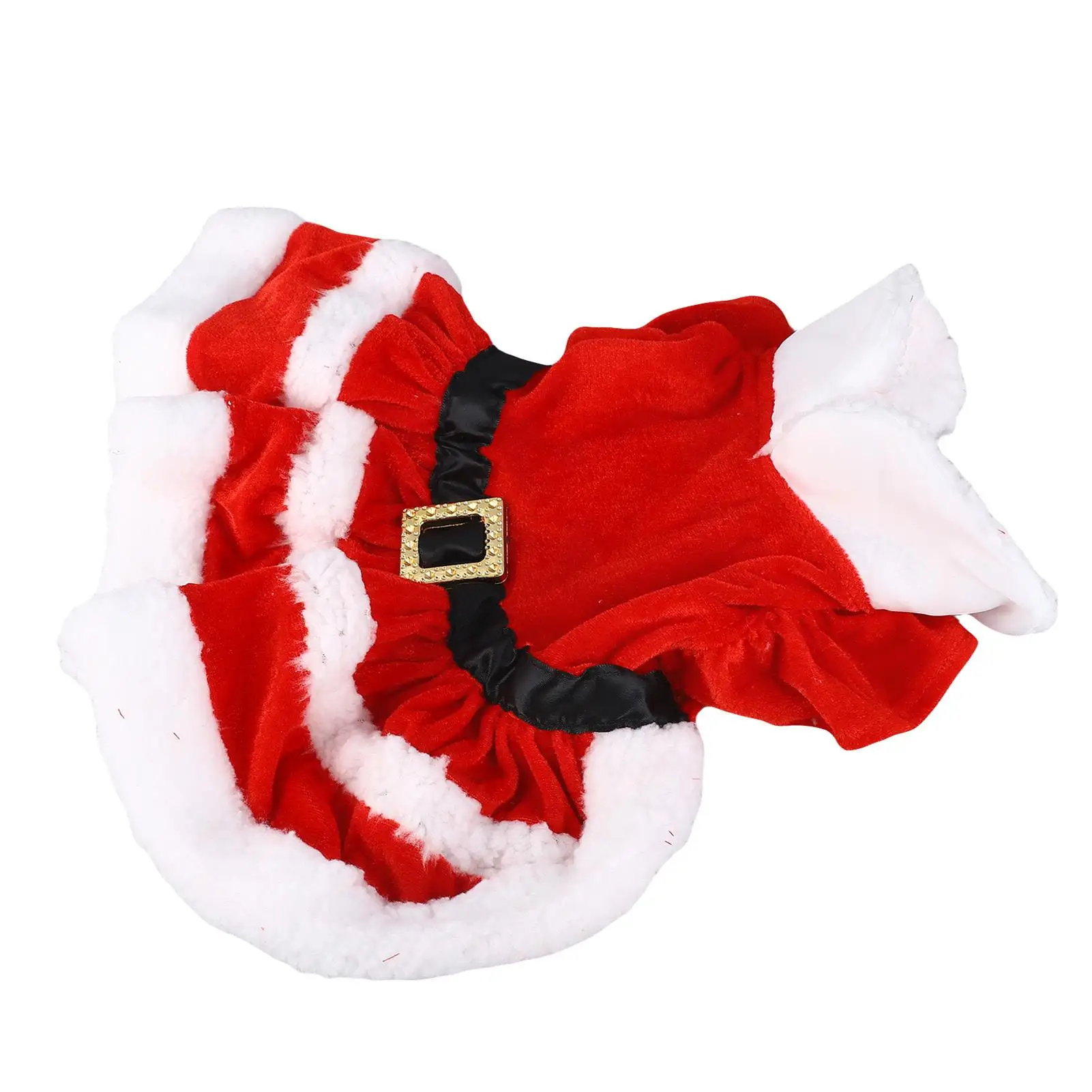 Warm Dog Christmas Dress - Short Sleeve, Easy Wear Costume, Soft Polyester, Skin-Friendly Design for dogs