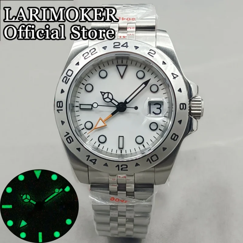 

LARIMOKER 29mm White Dial Men's Sapphire Glass Stainless Steel Watch Case With Watch Band Ronda 515-24h Quartz Movement Watches