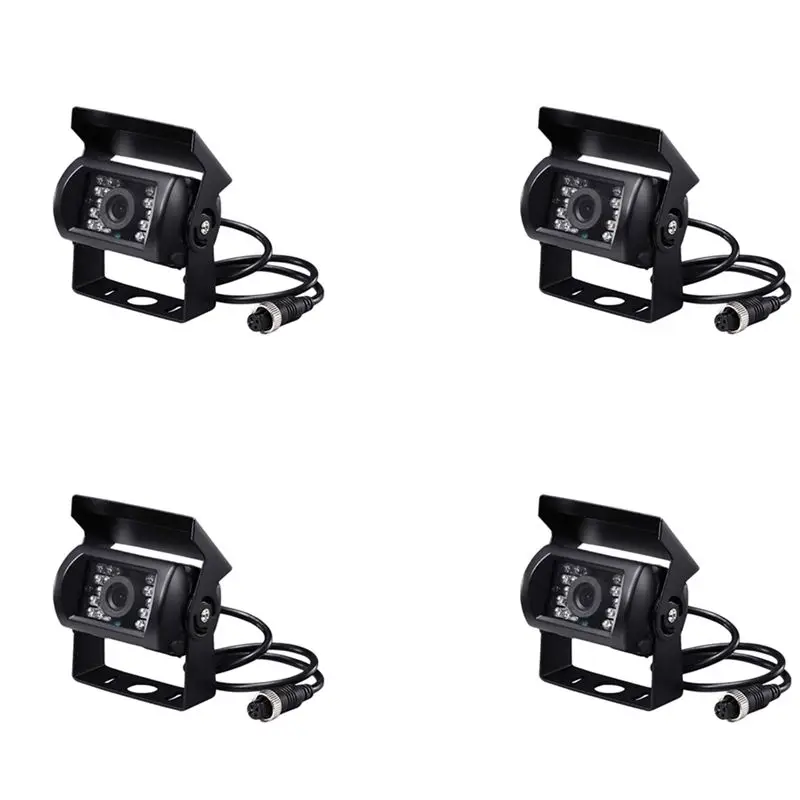 

Firmly 4X Aviation Head Car Rear View Monitor Upgrade 700Tvl Ccd 18 Ir Leds Reversing Camera 12/24V For Truck Caravan Bus