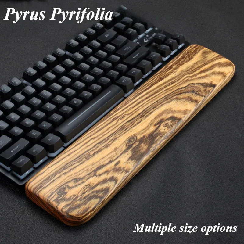 

Pyrus Pyrifolia Wrist Rest Solid Wood Custom Ergonomic Smooth Hand Rest for 61 68 87 104 108 Key Mechanical Keyboard Accessories