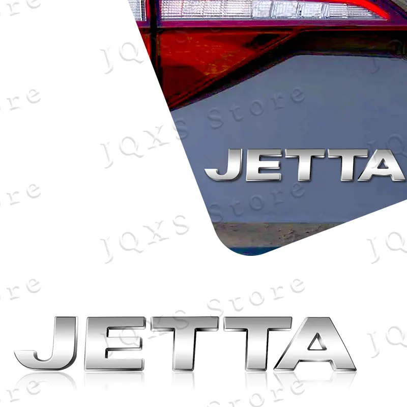 3D Metal Car Decor Rear Trunk Emblem Fender Side Sticker For Jetta Letter Logo Car Styling Accessories