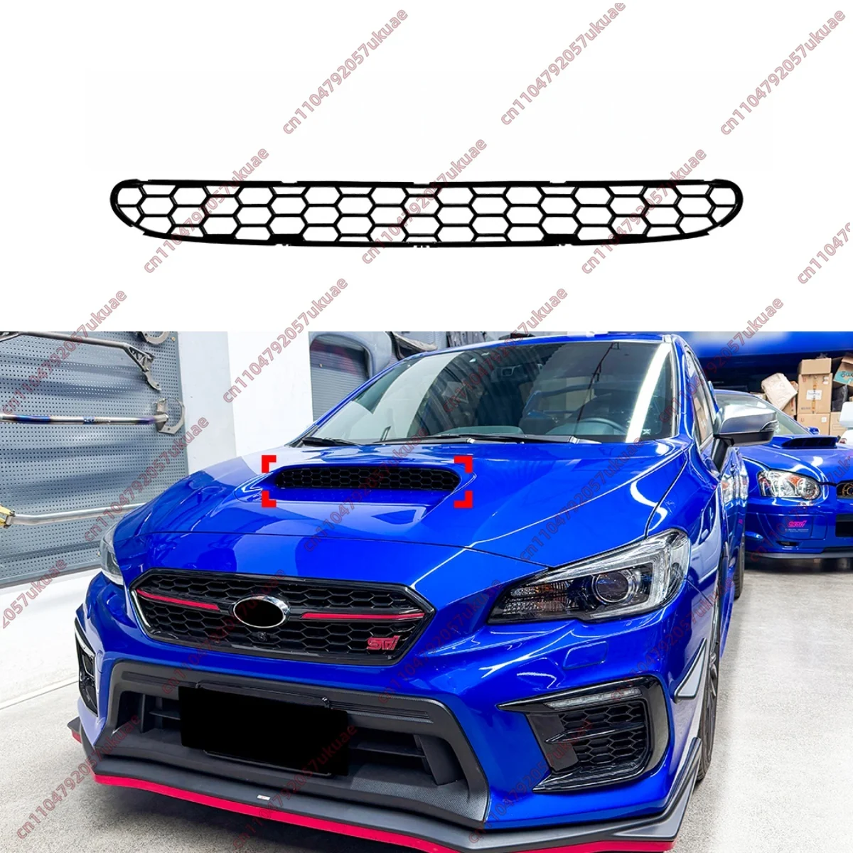 

Honeycomb Mesh Hood Scoop Grille for Subaru WRX STI VA 2014-2021 Car Bonnet Air Intake Vent Auto Bodykits Exterior Accessories