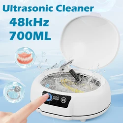 700ML Ultrasonic Cleaner Dental Ultrasonic Retainer Cleaner Machine Portable Jewelry Cleaner for Dentures Retainer Mouth Guard