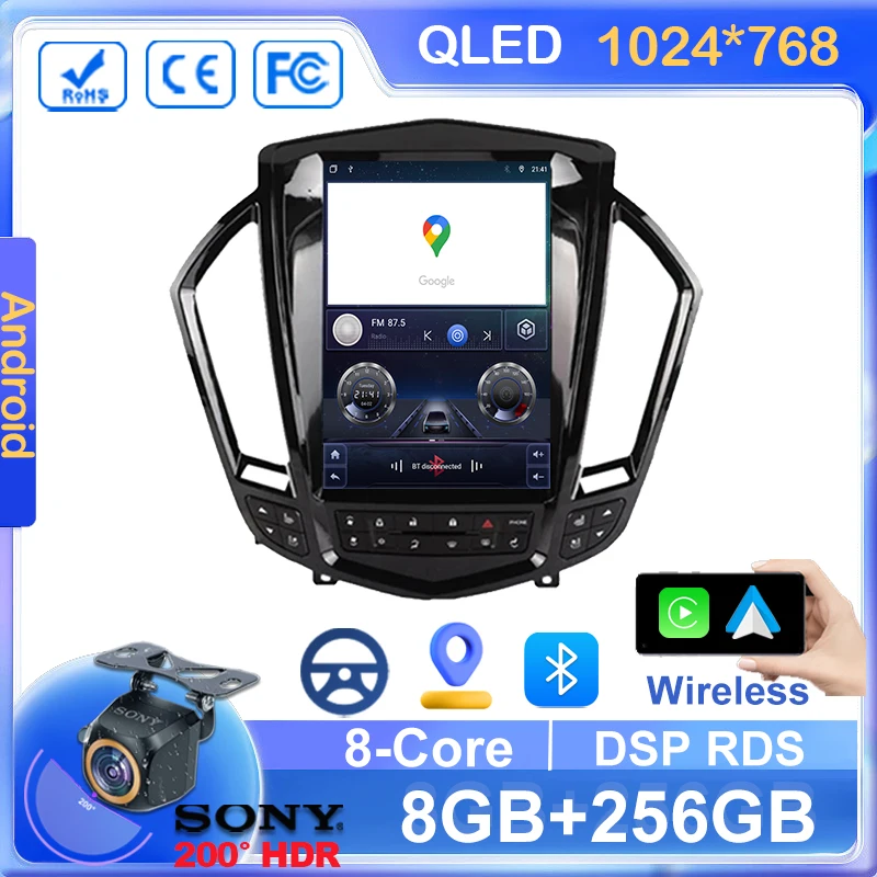 

9.7 inch Radios For Cadillac SRX 2009 - 2012 Car Radio 5G Wifi Stereo Multimedia Video Player GPS Navigation HDR QLED No 2din BT