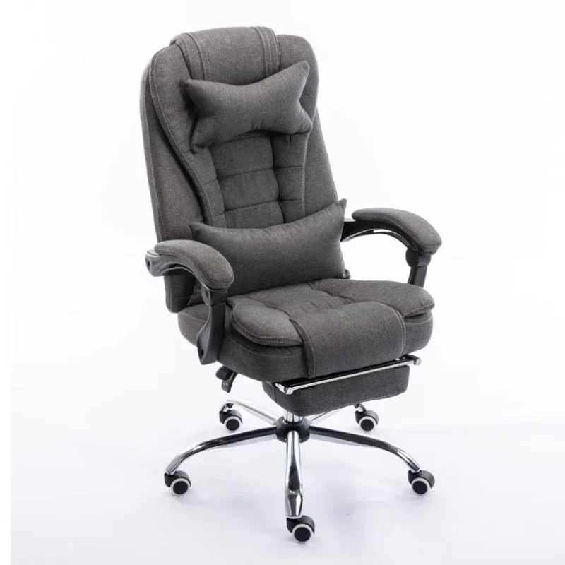 

Fabric home computer chair lunch break can lie down leather cowhide office boss chair ergonomic chair stool