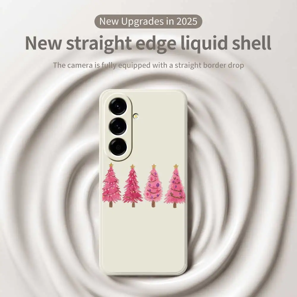 핑크 크리스마스 트리 폰 케이스 삼성 갤럭시 A56 A32 A23 A22 5G A32 A23 4G A55 A54 A53 A52 A51 A35 A34 A31 A25 소프트 커버