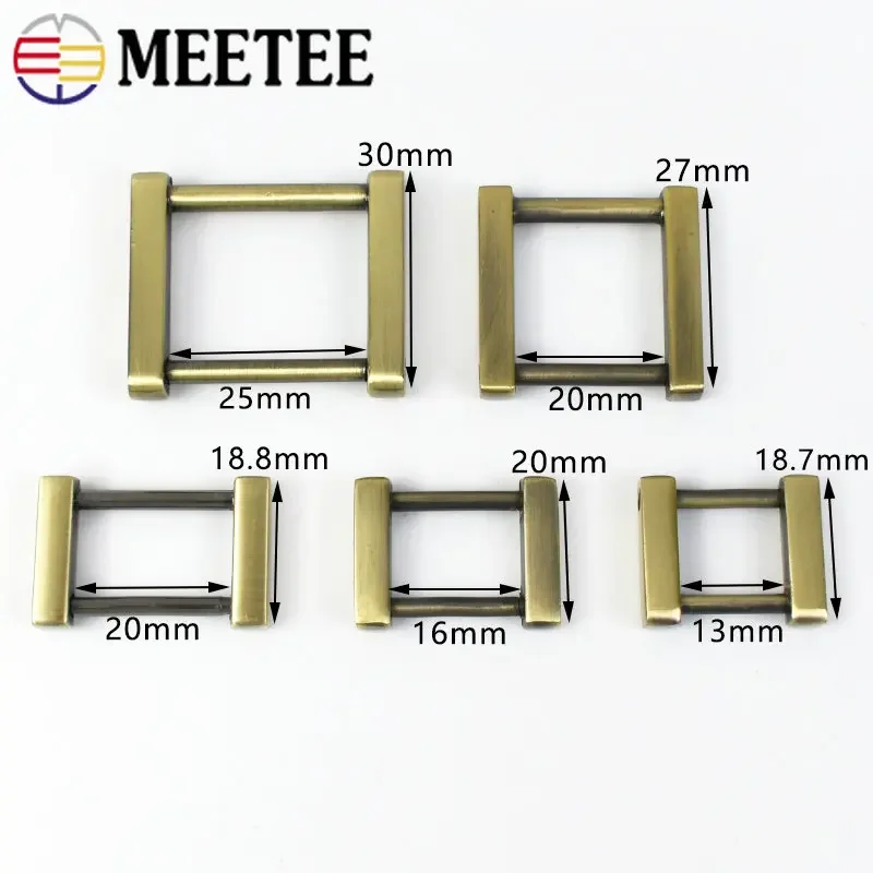 4/10Pcs 13/16/20/25mm Metal Ring Buckle Bag Strap Removable Screw Square Clasp Belt Dog Collar Hook DIY Hardware Accessories