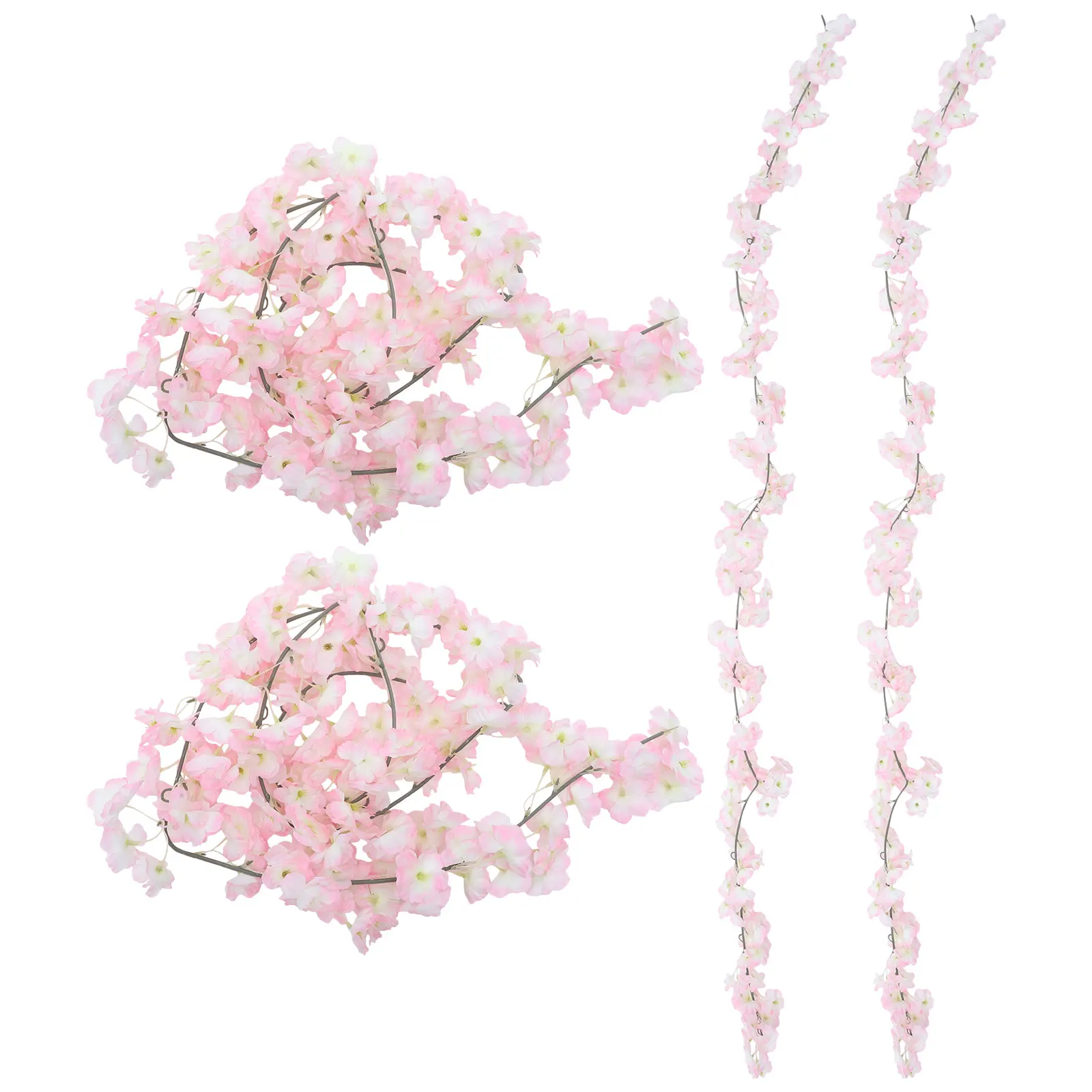 

4Pcs Artificial Blossom Vine Fake Flowers Decoration Hanging Flowers for Wall Home Party Wedding Church Decor