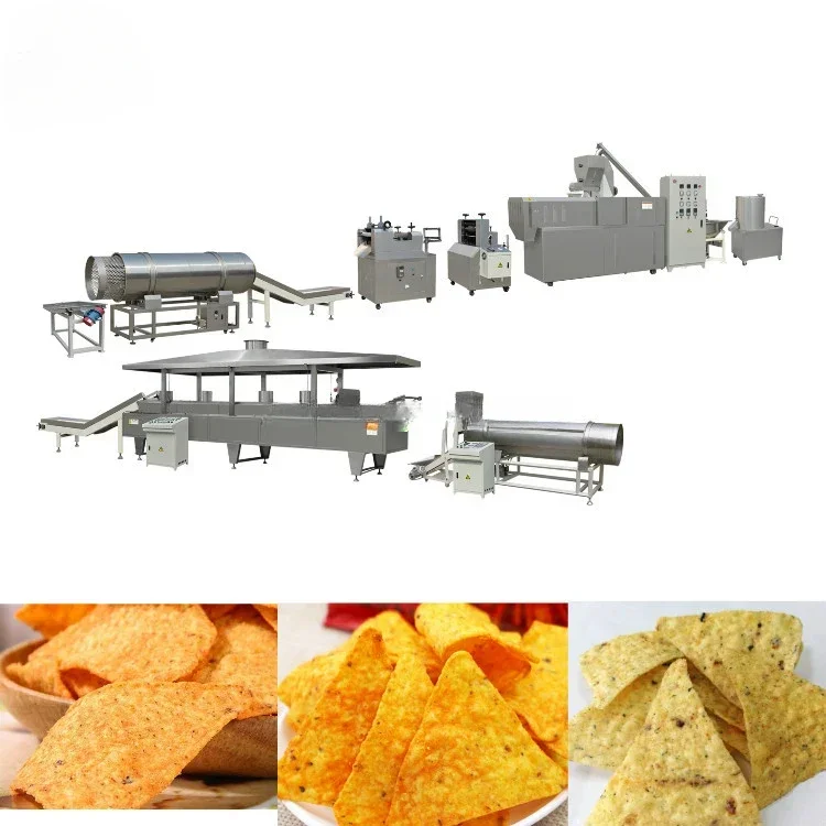Automatic Continuous Snack Conveyor Belt Fryer Machine