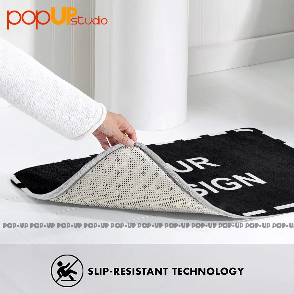 Personalized Customized DIY Logo Mat Rug Carpet Fluffy Foot Pad Door Cushi - Image By POP-UP Store