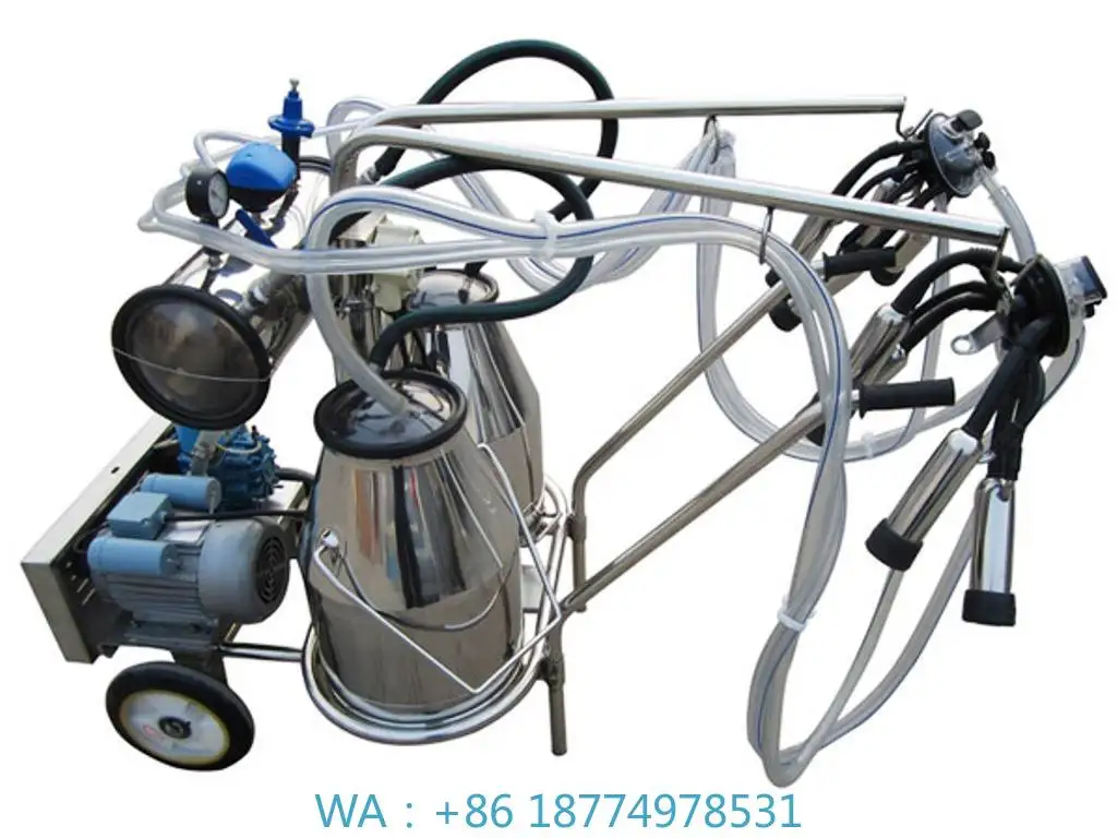 

Портативная машина, простая в эксплуатации, новая мобильная молочная ферма, овца, высококачественная нержавеющая сталь, двойное ведро, электрическое доильное устройство для коров