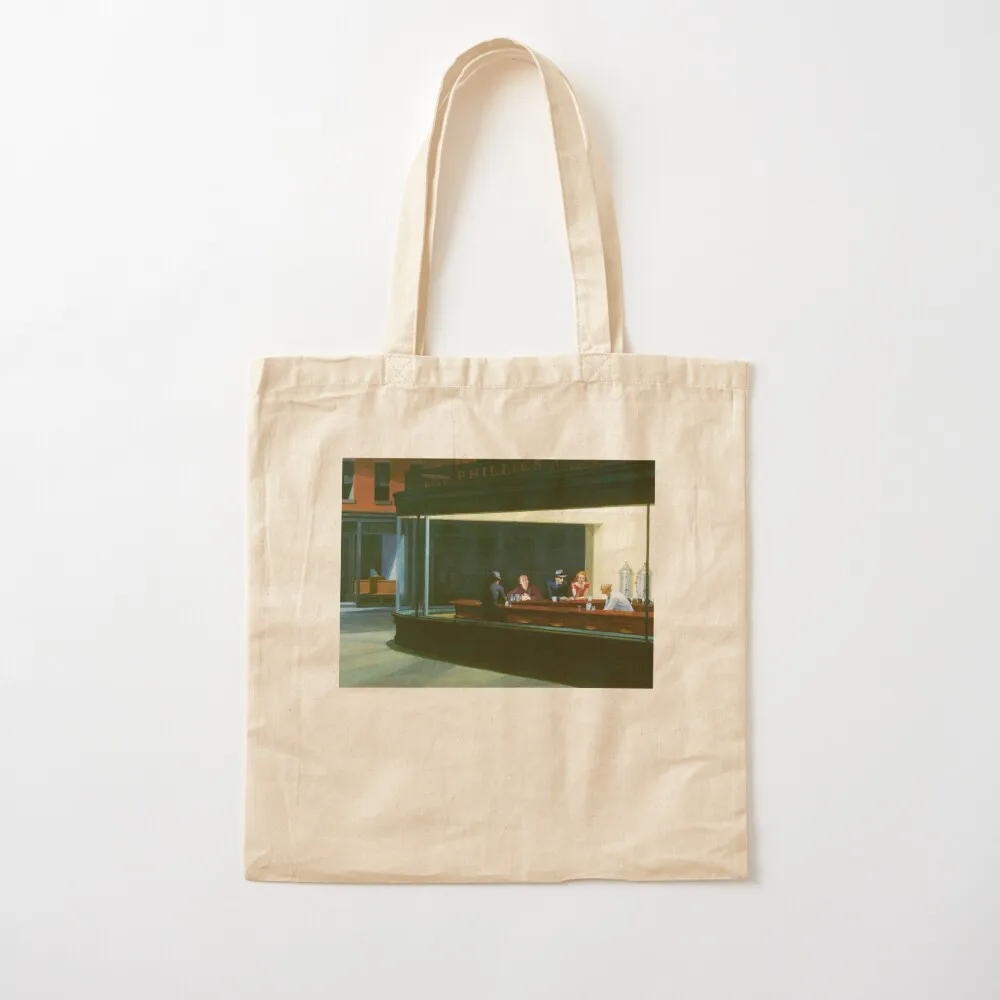 

NIghthawks by Edward Hopper and Jack Torrance Tote Bag supermarket folding bag tote bag canvas large size bags Canvas Tote