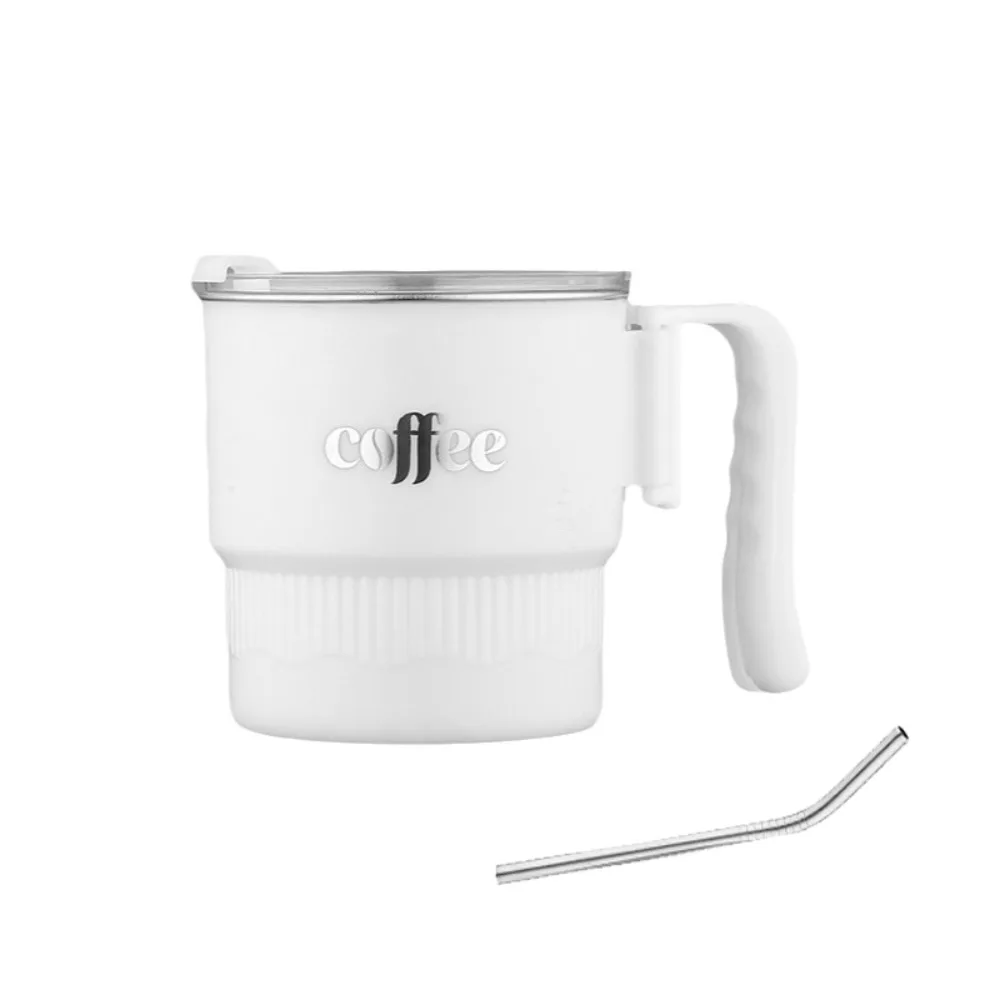 

304 Stainless Steel Double Layer Coffee Mug Sealed with Lid Insulated Water Cup Anti-scald Leak-proof Thermal Drinkware