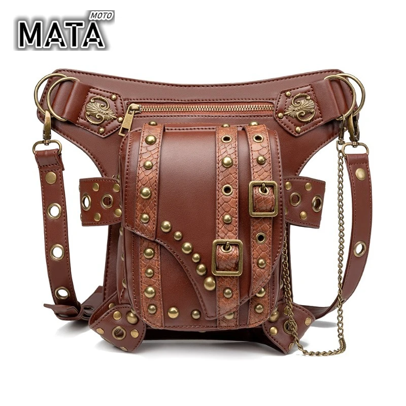 

Steampunk Waist Leg Bags Women Men Victorian Style Holster Bag Motorcycle Thigh Hip Belt Packs Messenger Shoulder Bags