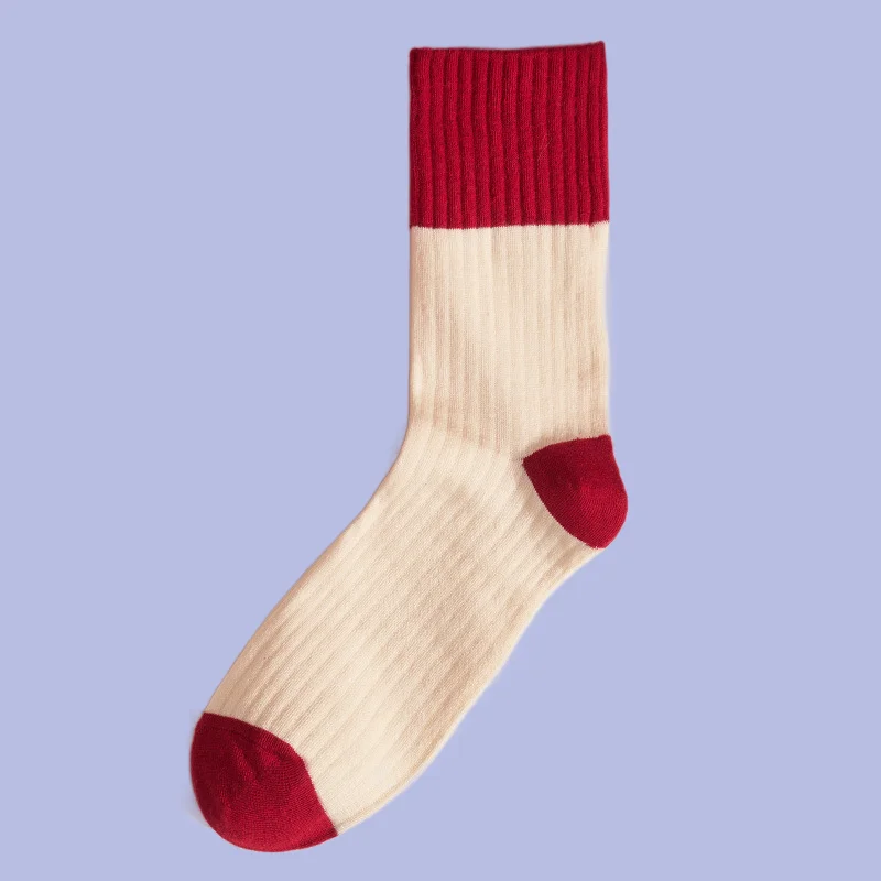 5/10 Paar neue Frauen warme Outdoor-Baumwoll socken hochwertige Hochzeit rote Socken Neujahr rote Socken in trend igen Damen socken