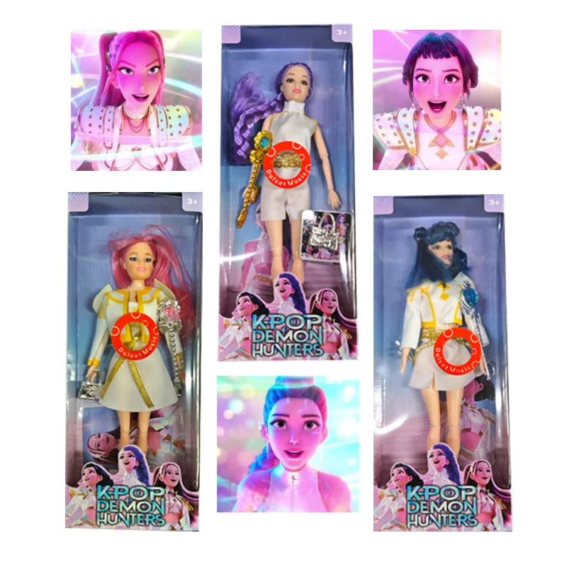 K-팝 데몬 헌터즈 핫셀 섬세한 질감의 애니메이션 30CM 인형 비닐 장난감 루미 미라 조이 생일 서프라이즈 선물 소녀용