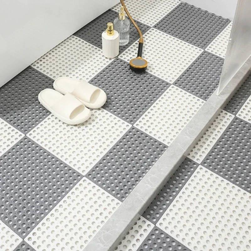 Bathroom Non-Slip Mat Waterproof Spliced Floor Mat Household Toilet Shower Room Non-Slip Mat Spaced Water Mat Bathroom