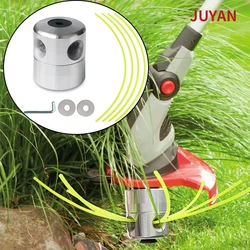 Universal Aluminum Trimmer Head with Four Trimmer Lines for Brush Cutter Grass Trimmer Head Replacement Tool Part