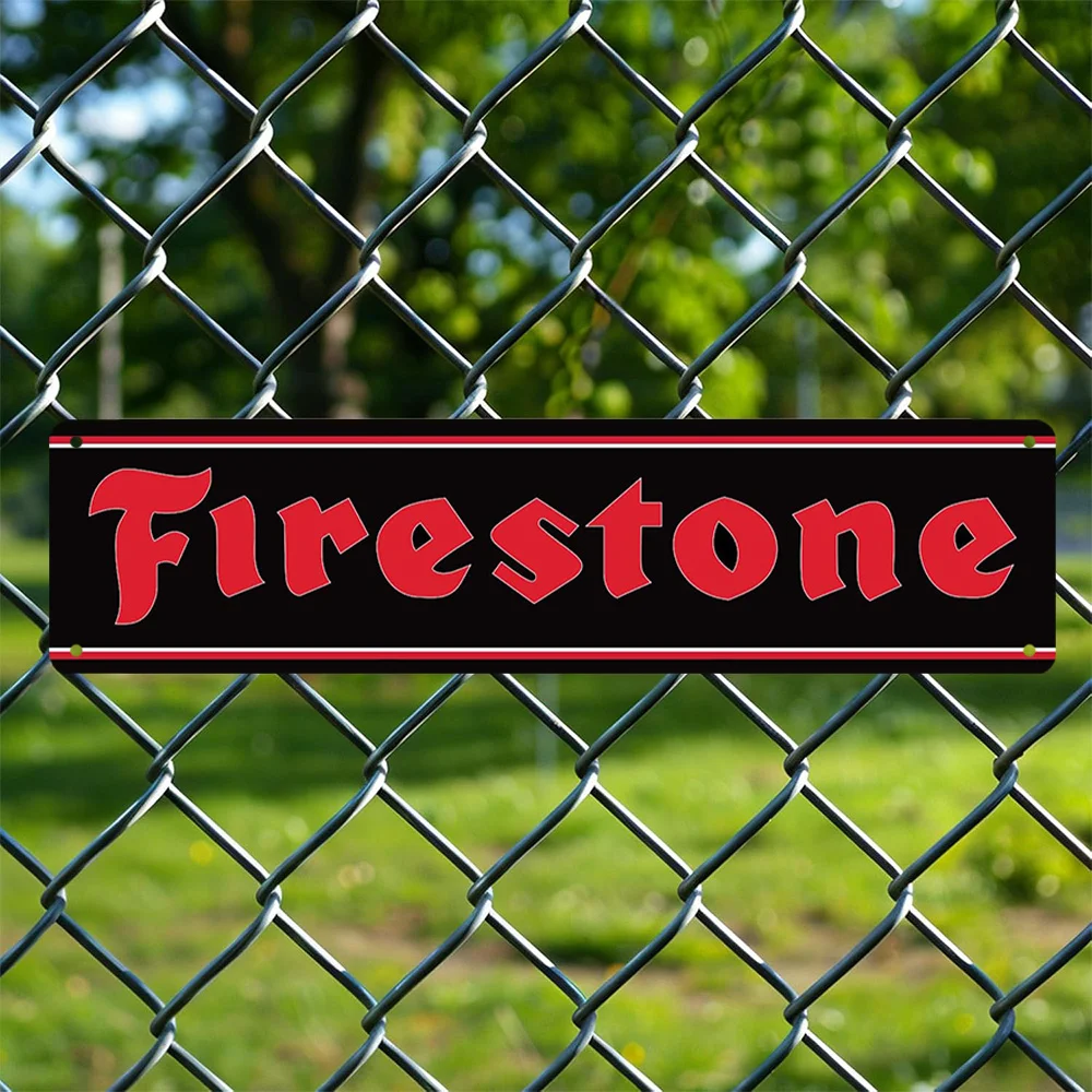 1 Firestone Vintage Aluminum Wall Sign - Classic Aluminum Decoration, Suitable for Bars, Pubs, Cafes,Vintage Aluminum Sign