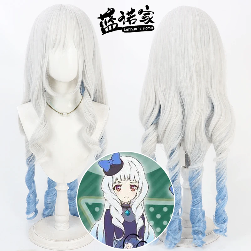 

Аниме Aikatsu Lili Shirogane Cos, парик для косплея, реквизит для Хэллоуина, карнавала, синтетические волосы, термостойкое волокно + шапочка для парика