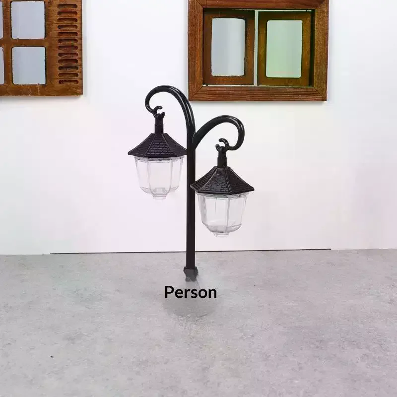 ไฟถนนจำลองสำหรับบ้านตุ๊กตา 1/12 ของตกแต่งสวนขนาดเล็ก ของประดับตกแต่งบ้านตุ๊กตา ของเล่นเสริมสร้างจินตนาการ