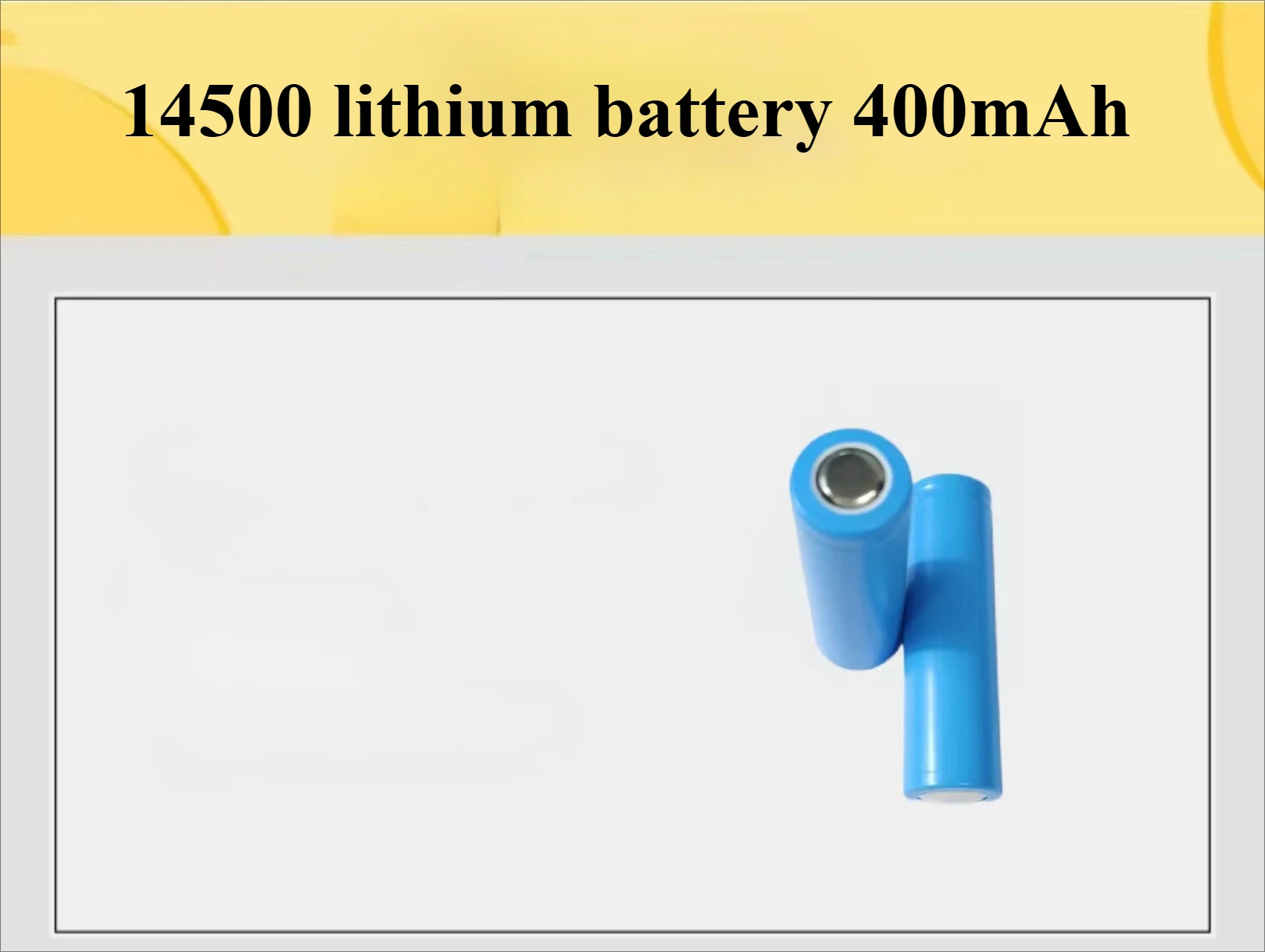 No. 14500 400mAh Lithium Battery Suitable for Headphone Hydration Device Strong Light Flashlight with Nickel Sheet Battery