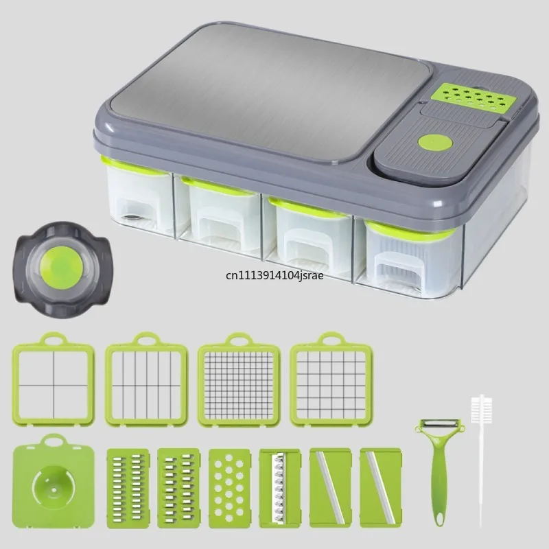 For Multifunctional Stainless Steel Vegetable Cutter Chopping Board Slicer Shredder Dicer Strip Cutter Kitchen Gadget
