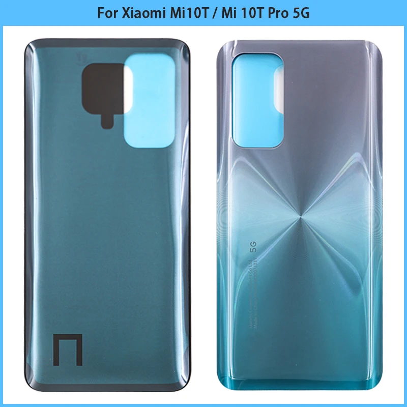 For Xiaomi Mi 10T Pro 5G battery Back Cover 3D Glass Panel Rear Door Mi10T Housing Case Adhesive Replace