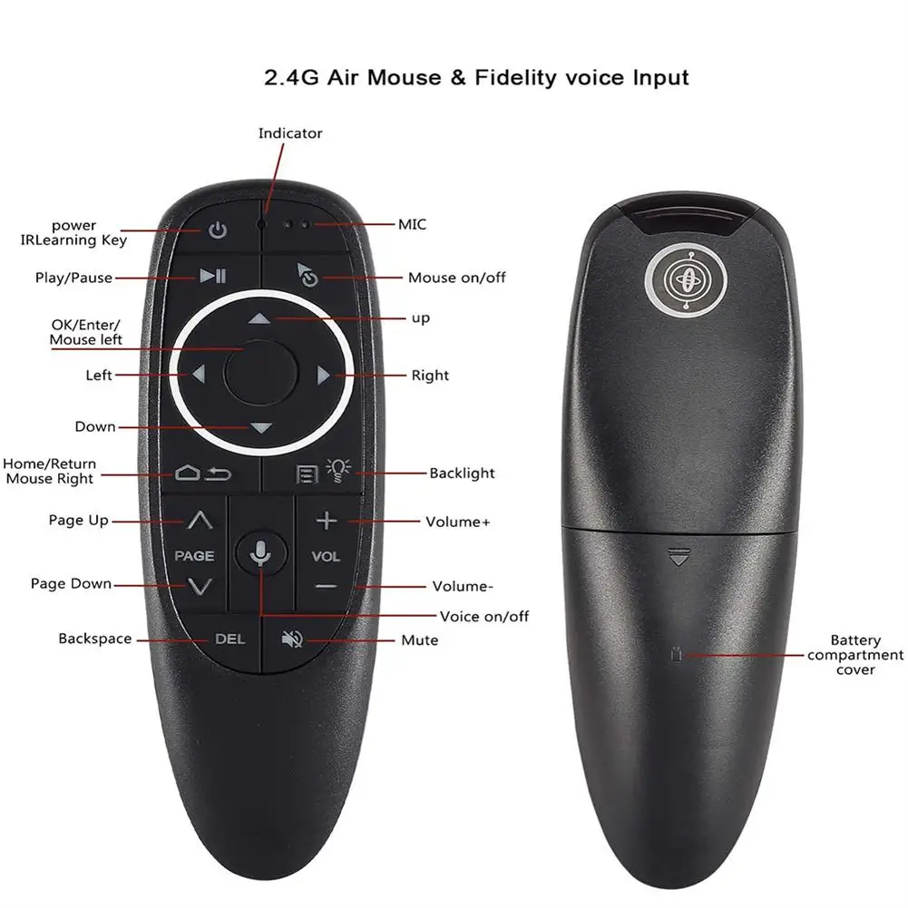 2.4g Wireless Mini Air Fly Mouse Smart Voice Remote Control G10 G10s Pro Gyroscope Ir Learning Compatible For Android PC Tv Box