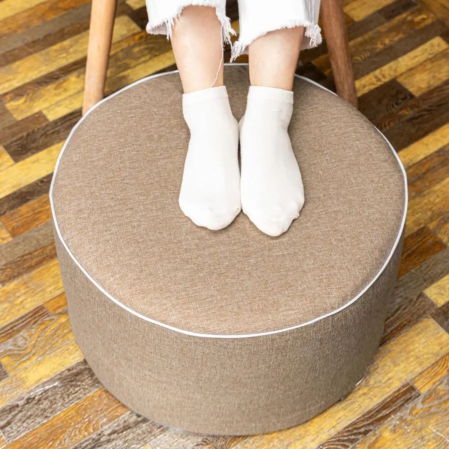 

Ottoman Outdoor Ottomans for Patio 19x12 Inches Modern Lightweight Foam Stuffed Pouf Outdoor Footstool Footrest Foot Stool Wate