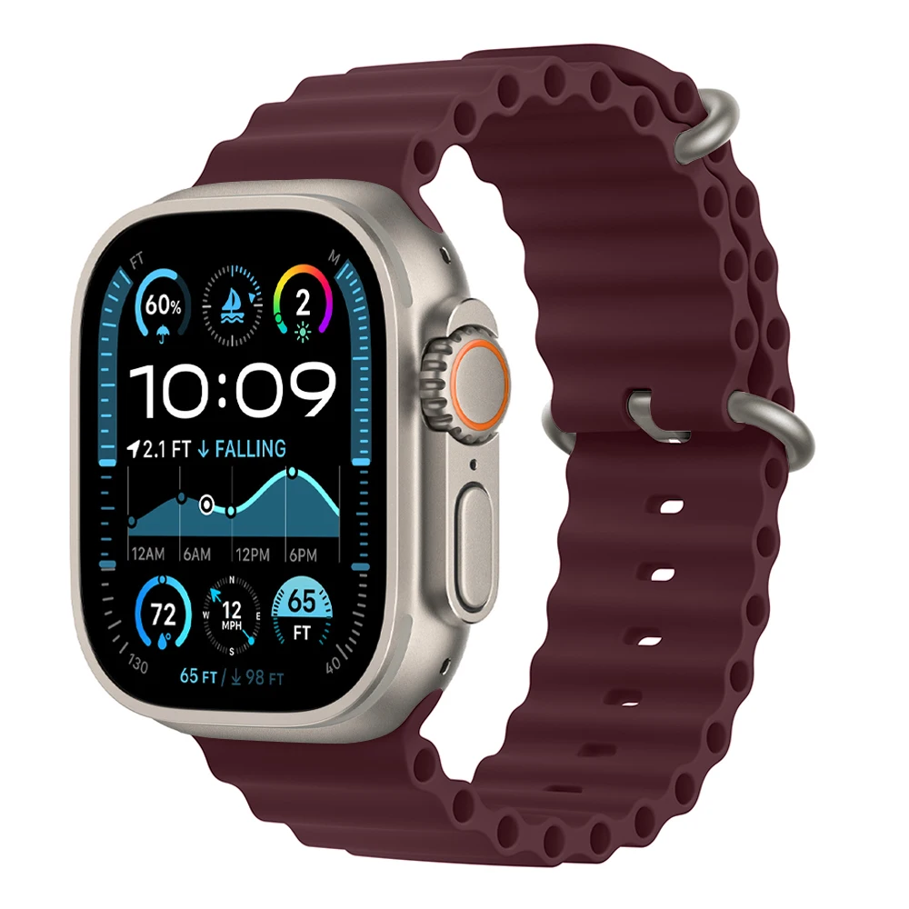 Ocean Strap voor Apple Watch Ultra 3 2 Band 49mm 46mm 44mm 40mm 45mm 41mm 42mm Correa Armband iWatch Serie 11 10 9 SE 8 7 6 5 4