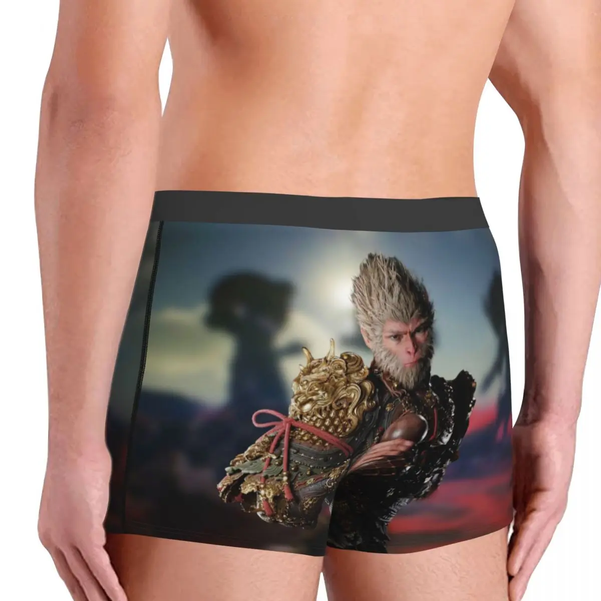 Custom Monkey King Wukong Myth And Folklore Underwear Male Printed Video Game Lover Boxer Briefs Shorts Panties Soft Underpants