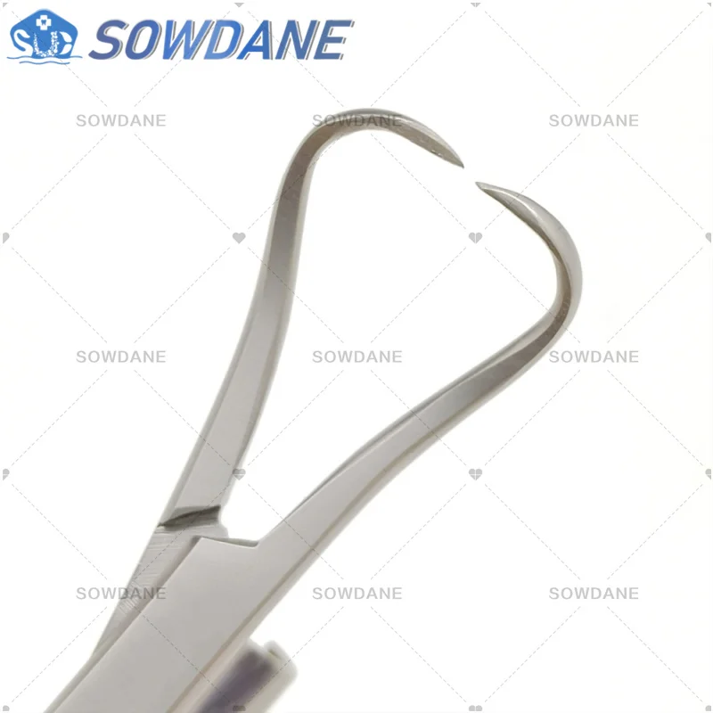 Dental Handkerchief Clip Plier Cloth Towel Forcep with Suction Tube Clip Tube Folder Clamp Dentist Surgical Tool Instrument 14cm
