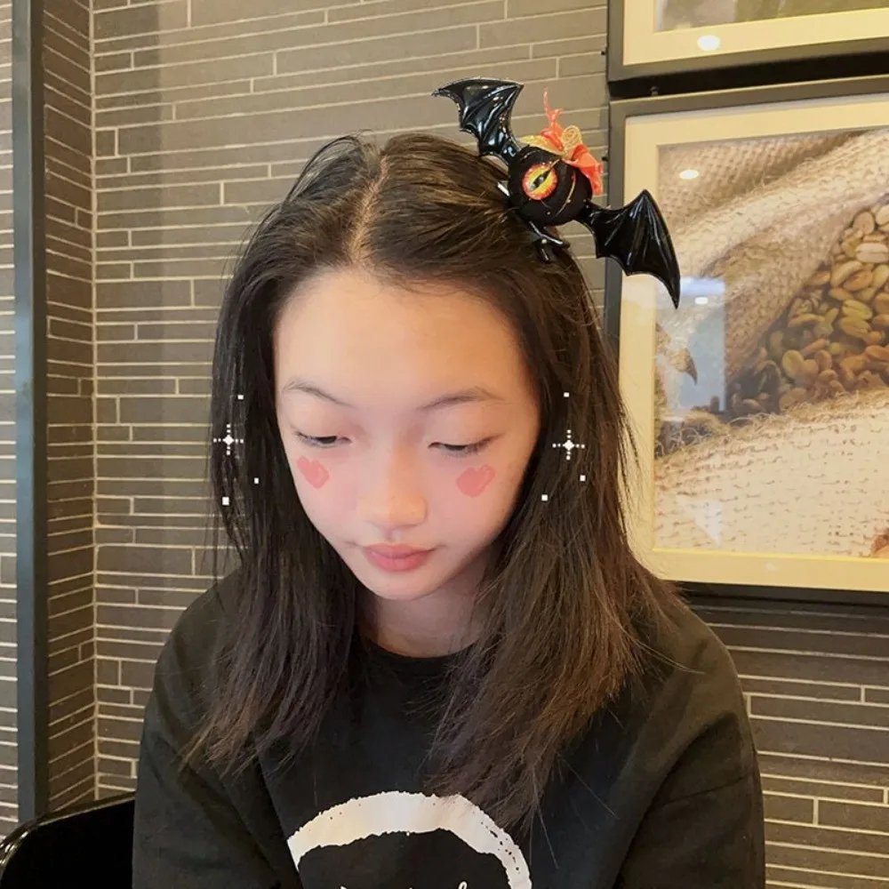 Party Barrettes Halloween Hair Clips Dress Up Comfortable Wearing Hat Headwear Horrific Cosplay Party Props Wing Pumpkin Hairpin